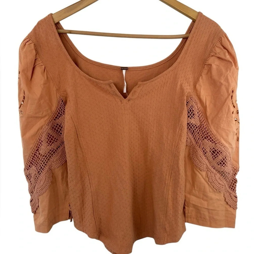 NWT Free People Brunch Date Crochet Lace Top